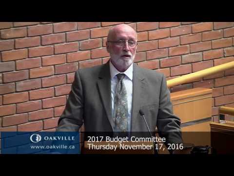 2017 Budget Committee meeting of November 17, 2016