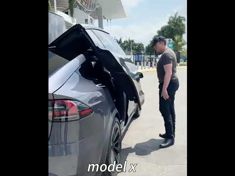 which model does Elon musk use? #tesla #modelx #luxurycars