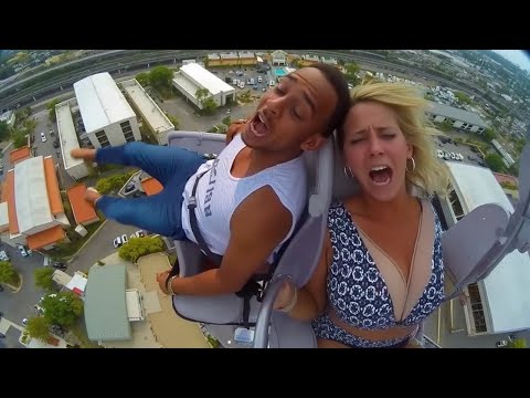 her boyfriend fell off the roller coaster..