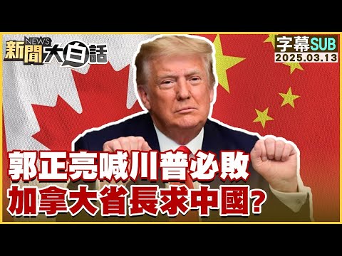 【SUB】郭正亮喊川普必敗 加拿大省長求中國？【#金臨天下 X #新聞大白話】20250313#字幕版 #川普 #加拿大#美國